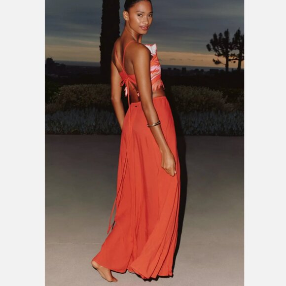 Anthropologie Maaji Boho Sunrise Owen Midi Dress Coral 1X NWT Plus Size 242$ - Picture 6 of 6